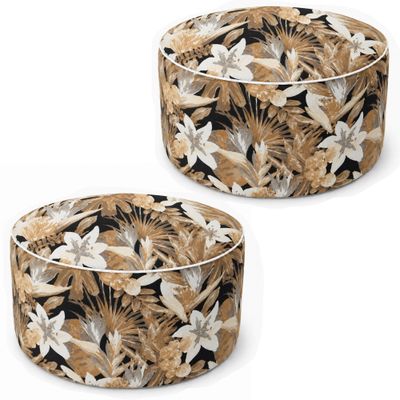 2 Pack Outdoor Inflatable Ottoman 21 2 Pack Outdoor Inflatable Ottoman 21"x21"x9" - Brown