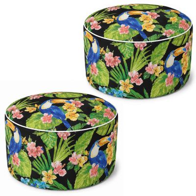 2 Pack Outdoor Inflatable Ottoman 21 2 Pack Outdoor Inflatable Ottoman 21"x21"x9" - Black