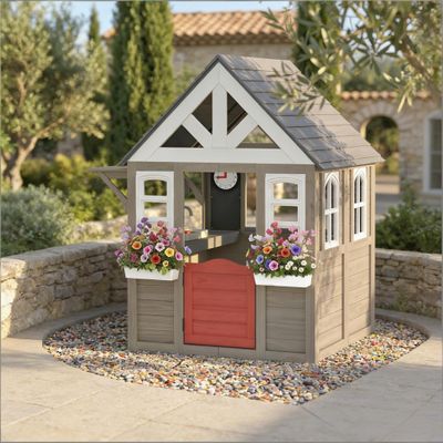 Imaginative Garden Playhouse, Wooden Kids Playhouse, Outdoor Playhouse