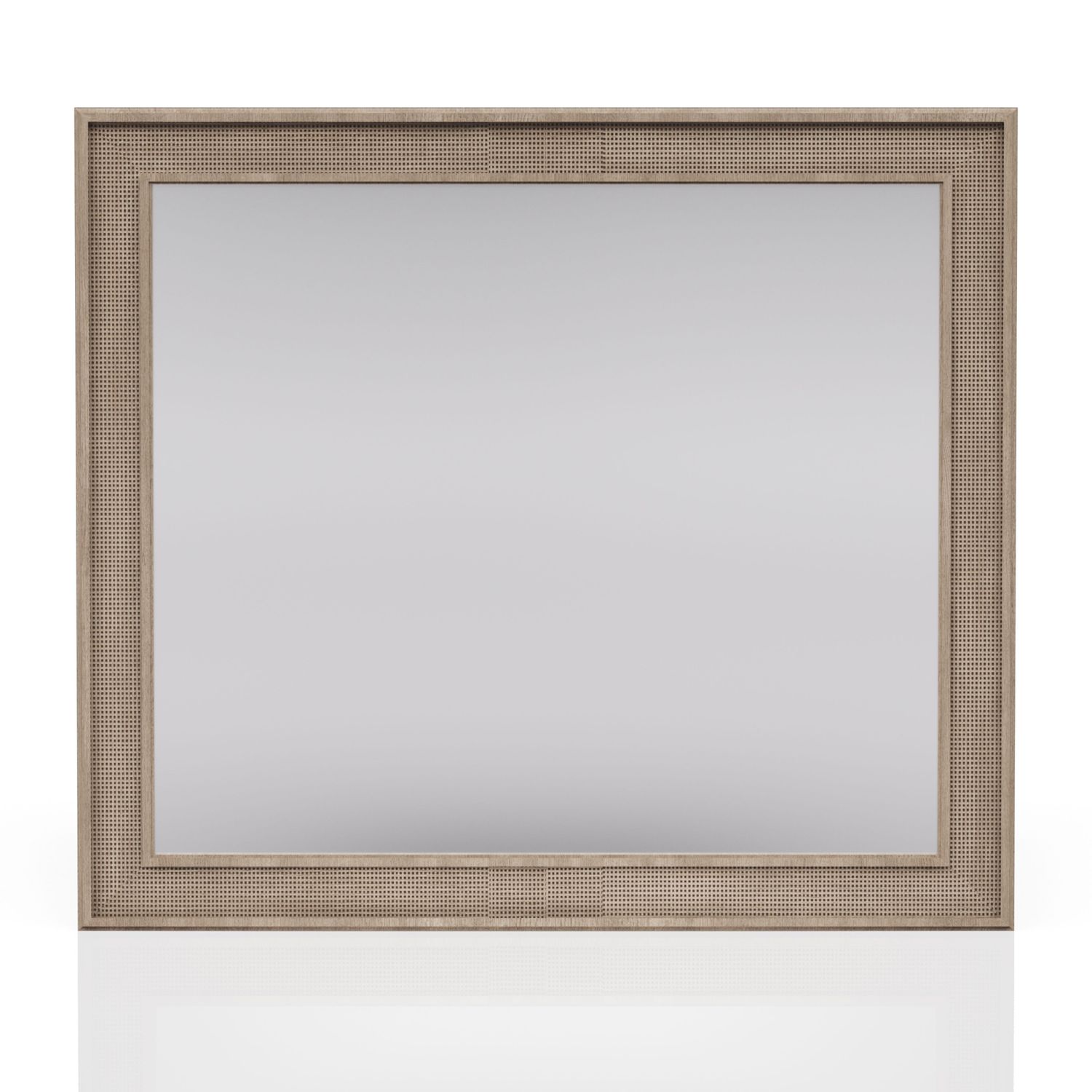 Sand Colored Cane Mirror