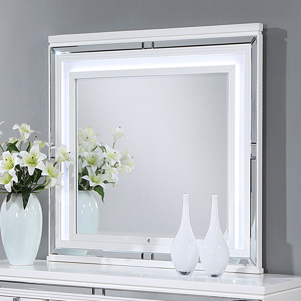 Genoa G05790 - M Mirror, Sparkling White Genoa G05790 - M Mirror, Sparkling White