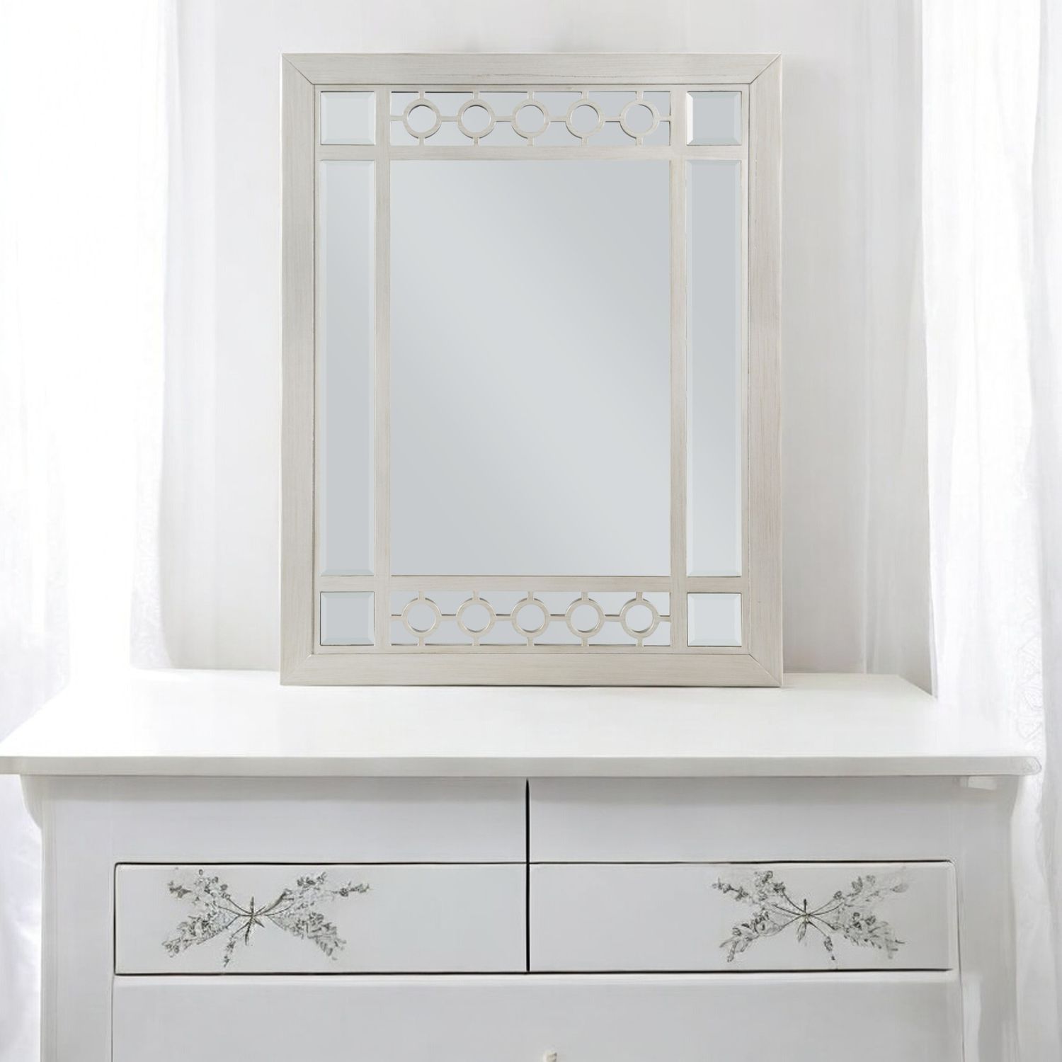 Varian Silver & Mirrored Finish Mirror Varian Silver & Mirrored Finish Mirror
