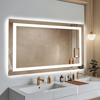 40x24 Inch Frameless LED Bathroom Mirror - White 40x24 Inch Frameless LED Bathroom Mirror - White