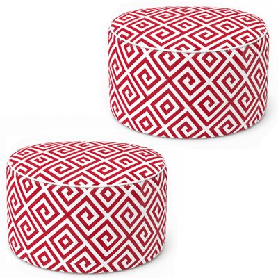 2 Pack Outdoor Inflatable Ottoman 21 2 Pack Outdoor Inflatable Ottoman 21"x21"x9" - Red