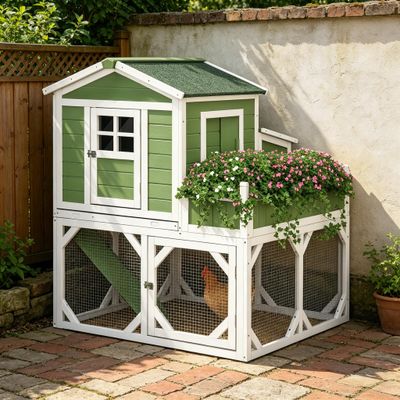 Chicken House Outdoor Run Cage 49 Small Chicken Coop Hen House with