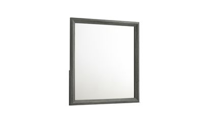 Denver Modern Style Mirror Made with Wood in Gray Denver Modern Style Mirror Made with Wood in Gray