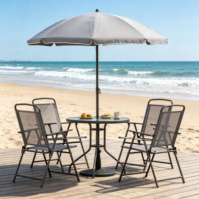 Outdoor Dining Furniture Set - Gray