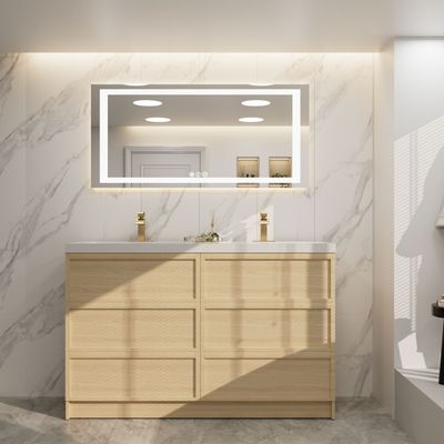 60 60" x 28" LED bathroom mirror - Silver