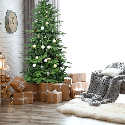 5FT Green PVC+PE Christmas Tree with 1488 Tips - Full & Lush Hinged