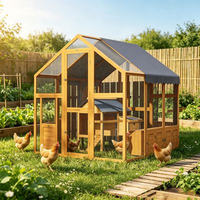 Outdoor Walk - in Poultry House - Yellow