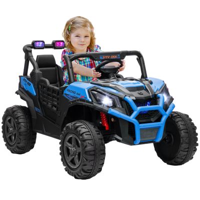Qaba 2 - Seat Electric Car for Kids - Blue
