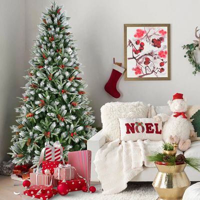 4FT Christmas Tree with 747 Tips - Green, White