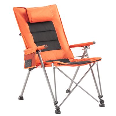5 - Position Adjustable Folding Camping Chair with Footrest - Orange 5 - Position Adjustable Folding Camping Chair with Footrest - Orange
