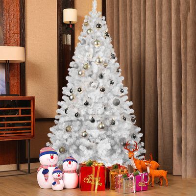 7ft White Christmas Tree with Memory Wire