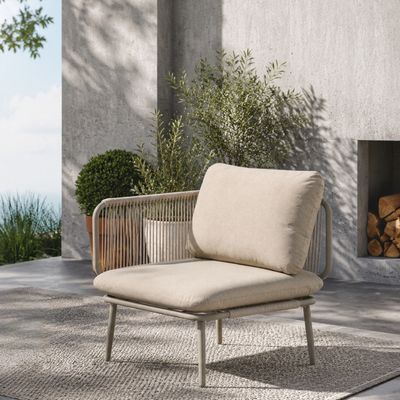Modern Outdoor Club Chair - Beige