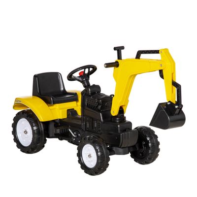 Aosom Kids Ride On Excavator - Yellow