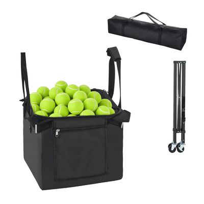 Tennis Ball Hopper, Holds 120 Tennis Balls - Black