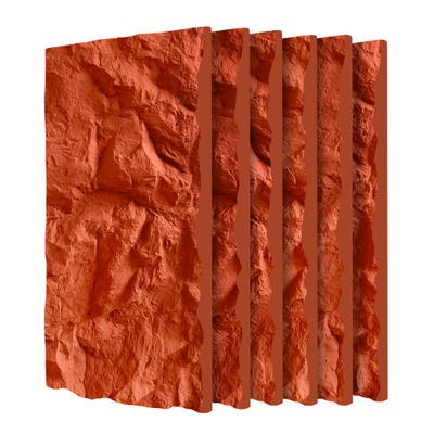 3D Faux Stone Wall Panels - Crimson Red 3D Faux Stone Wall Panels - Crimson Red