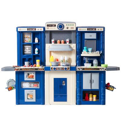 Christmas Gift! Kitchen Playset Kids Pretend Cooking Play Toy 74 Piece