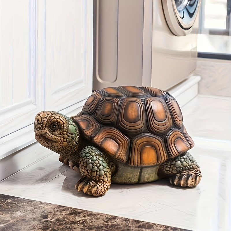 18 18" Garden Turtle Statue Stool - Brown