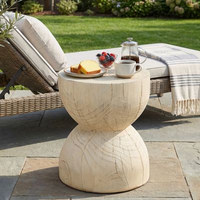 16.54"H Realistic Wood Vibe MGO Side Table – Indo - Natural Wood