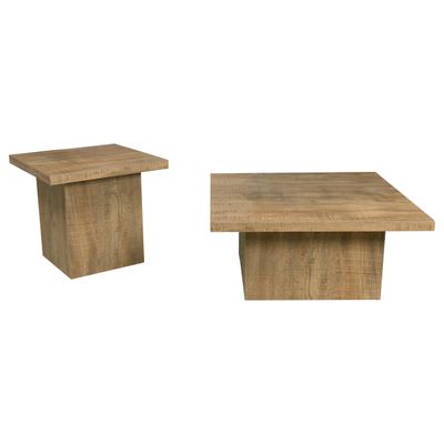 2 - piece Square Coffee and End Table Set, Mango - Mango color