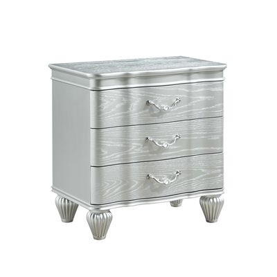 Landmark Traditional Style 3 - Drawer Night stand With metal drawer