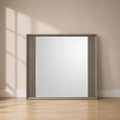 HUGO Modern Bedroom Mirror with 4mm Glass - Gray HUGO Modern Bedroom Mirror with 4mm Glass - Gray