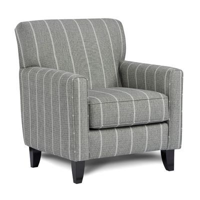 Modern Squared Design Chair Large Pillow Back Welt Trim Transitional