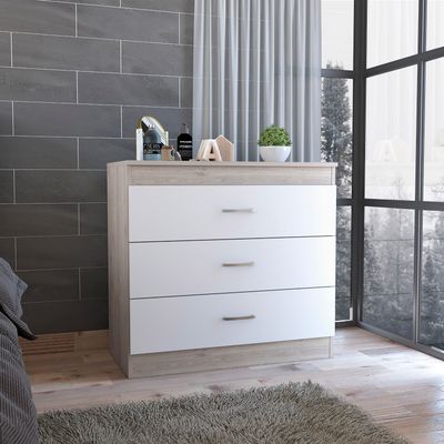 Three Drawer Dresser Lial - Light Gray Three Drawer Dresser Lial - Light Gray