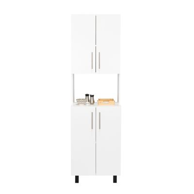Perry Microwave Pantry, White