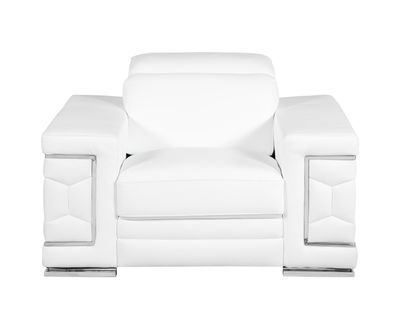 Top Grain Italian Leather Chair - White