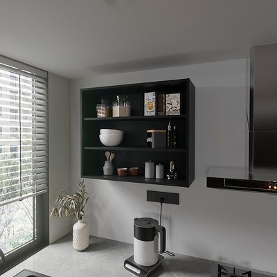 Meeker Wall Cabinet, Kitchen, Black Meeker Wall Cabinet, Kitchen, Black