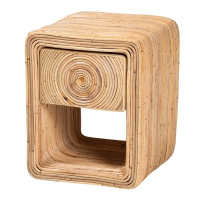 Bohemian Natural Rattan 1 - Drawer Nightstand