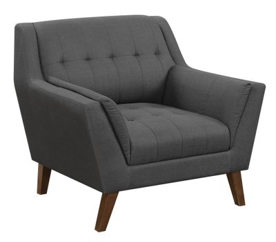 Gray Accent Chair - Fabric - 35.4 x 37.4 x 34.6 in.