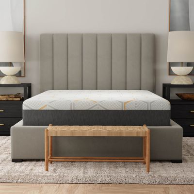 12 12" Copper Gel Cooling Memory Foam Mattress with Edge - 72 x 84 x 12