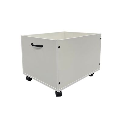 White Toy Box with Wheels (Set of 2)