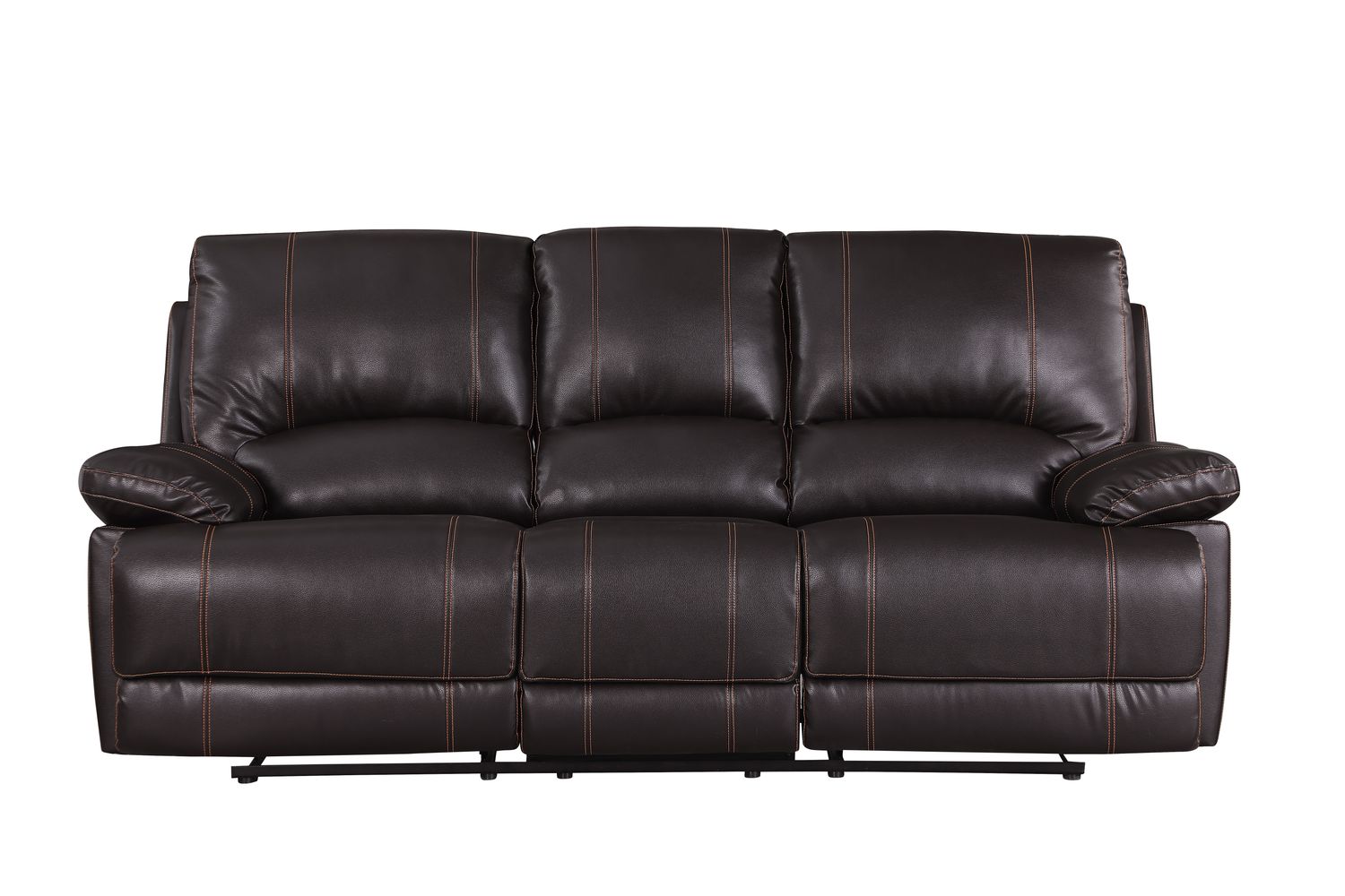 Global United Leather - Air Recliining Sofa - Brown Global United Leather - Air Recliining Sofa - Brown