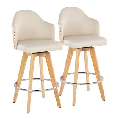 26 Contemporary Fixed - Height Counter Stool with Swivel in Natural