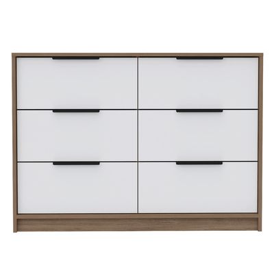 4 Drawer Double Dresser Maryland, Bedroom, Pine / White - Multicolor 4 Drawer Double Dresser Maryland, Bedroom, Pine / White - Multicolor