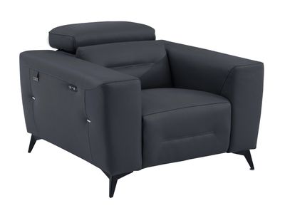 Global United Top Grain Italian Leather Chair with - 43 x 41 x 40 in.