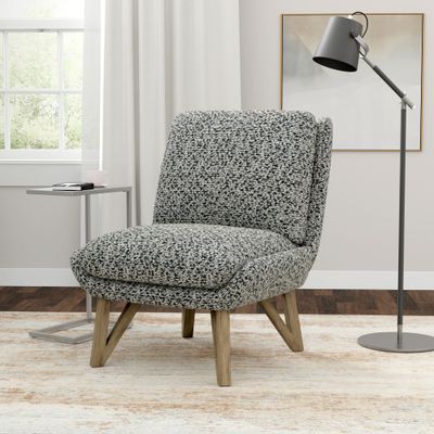 Blue Armless Accent Chair - Dark Navy
