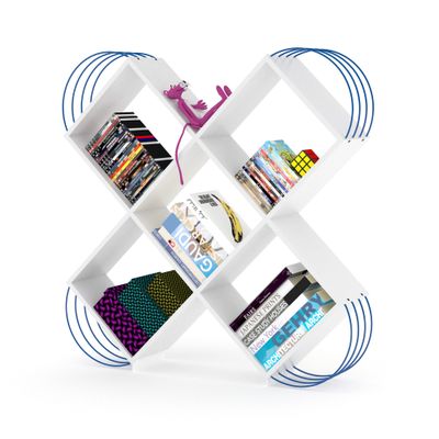 Case X Design Modern 5 Tier Bookcase - White Case X Design Modern 5 Tier Bookcase - White