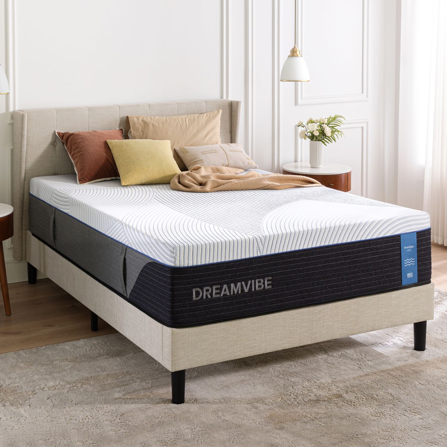 DreamVibe Prestige 14in Hybrid Mattress Twin XL - White DreamVibe Prestige 14in Hybrid Mattress Twin XL - White