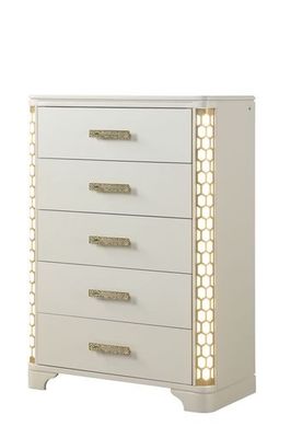 Jasmine 5 - Drawer Chest with side LED Lightning made with Wood in Jasmine 5 - Drawer Chest with side LED Lightning made with Wood in