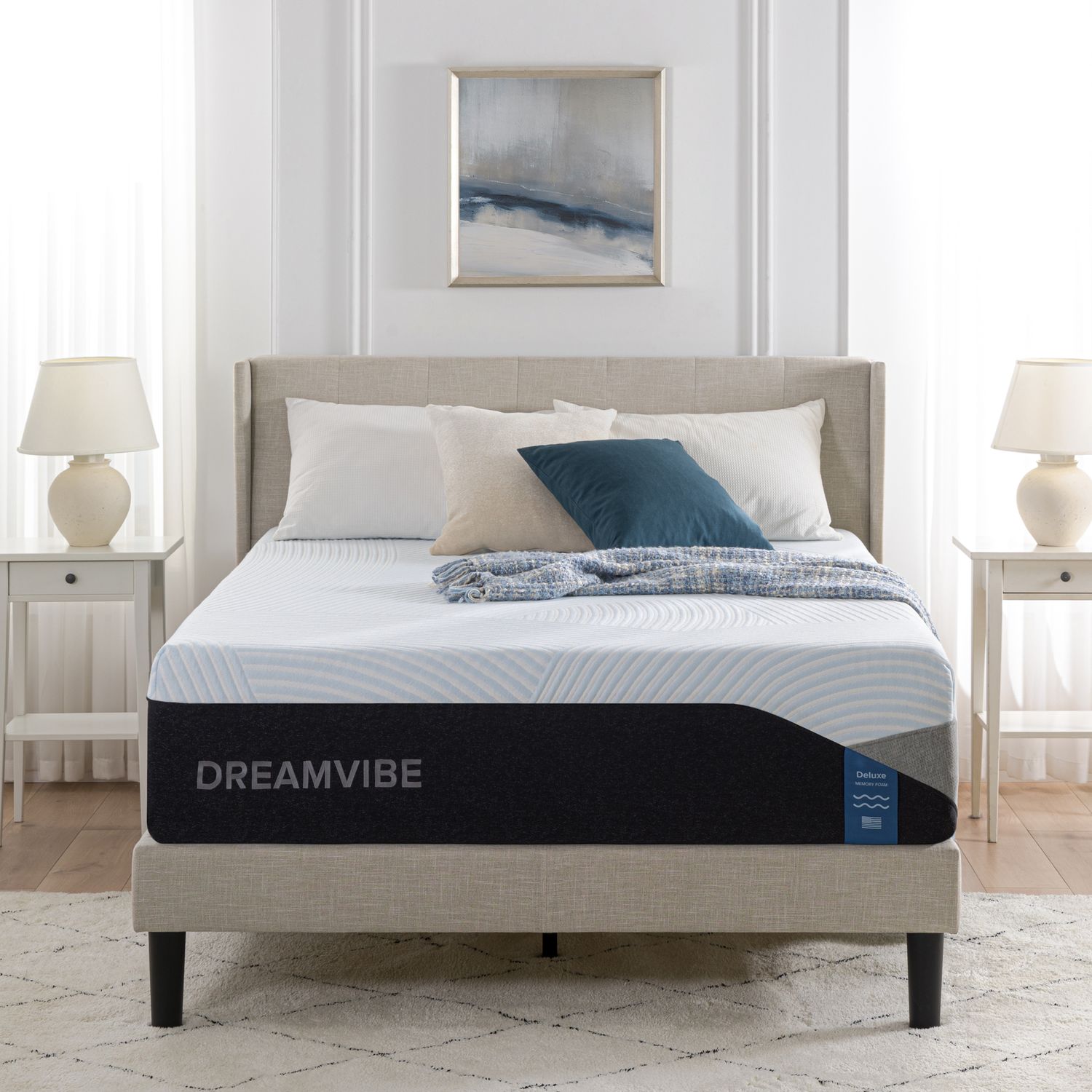 DreamVibe Deluxe 13in Memory Foam Mattress California King - White DreamVibe Deluxe 13in Memory Foam Mattress California King - White