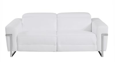 Global United Top Grain Italian Leather Sofa with Power - 83x43x40IN
