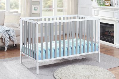 Deux Remi 3 - in - 1 Convertible Island Crib White/Gray