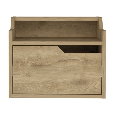 Floating Nightstand Chester, Bedroom, Macadamia - Beige