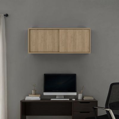 Natural Oak Wall Storage Cabinet